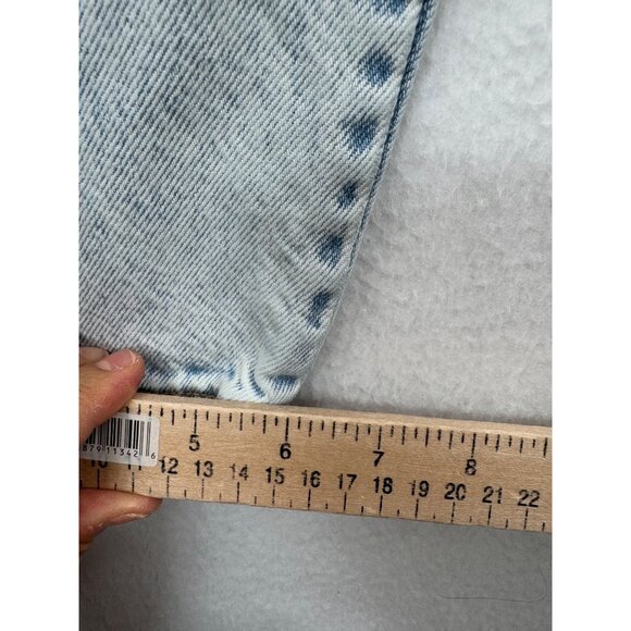 VTG Zena Jeans 26x31 Button zip Barrel Leg Baggy Rigid Cotton High‎ Waist - Picture 7 of 9